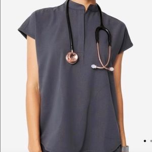 Figs Charcoal Gray Rafaela Top L